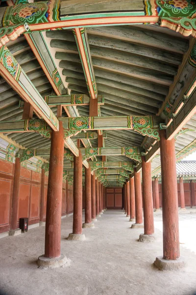 Arquitetura Edifício Velho Palácio Gyeongbokgung Coreia — Fotografia de Stock