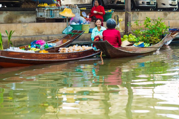 Damnoen Saduak Tailandia Marzo Damnoen Saduak Floating Market Con Barcos —  Fotos de Stock