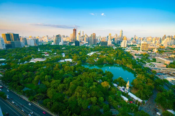 Panoramic Cityscapes and Skyline modern office buildings and condominium in Bangkok city downtown of Bangkok, Thailand