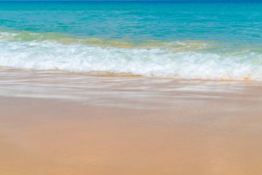 Sea wave white sand beach summer vacation Phuket Thailand