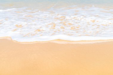 Sea wave white sand beach summer vacation Phuket Thailand