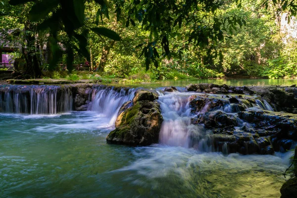 Waterfall Tropical Rainforest Southern Thailand Nature Landscape — Photo