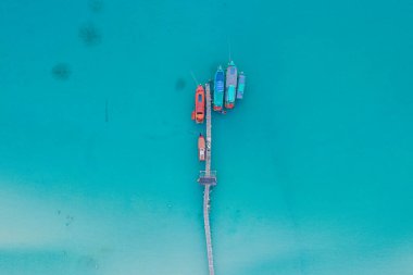 Aerial view sea beach turquoise water nature landscape summer vacation background