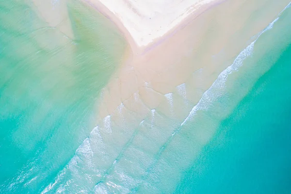 Aerial View Sea Beach Turquoise Water Nature Landscape Summer Vacation — Zdjęcie stockowe