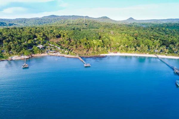 Aerial view sea beach turquoise water nature landscape summer vacation background
