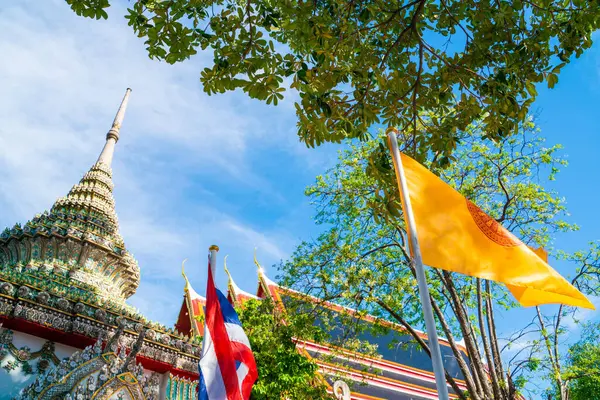 Wat Pho Temple Budhist Beautiful Art Pagoda Locate Bangkok City — 图库照片