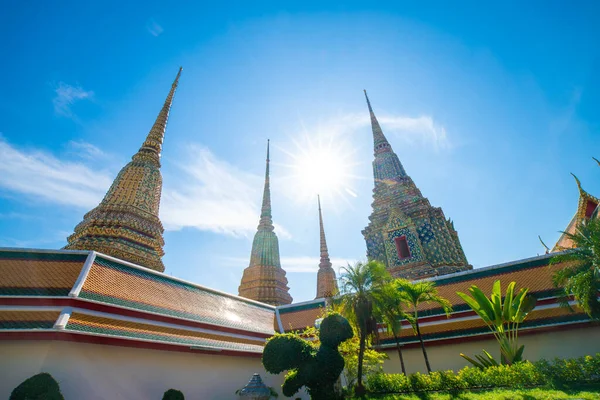 Wat Pho Temple Budhist Beautiful Art Pagoda Locate Bangkok City — Stockfoto