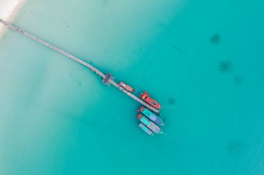 Aerial view sea beach turquoise water nature landscape summer vacation background