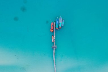 Aerial view sea beach turquoise water nature landscape summer vacation background