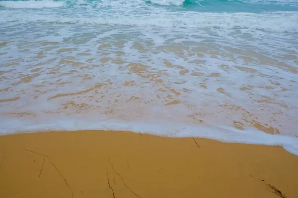 Tengeri Hullám Strand Türkiz Víz Nyári Vakáció Háttér — Stock Fotó