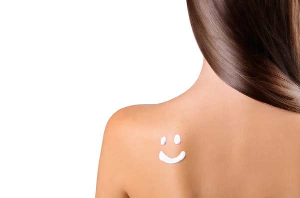 Güneş kremi smiley omuz