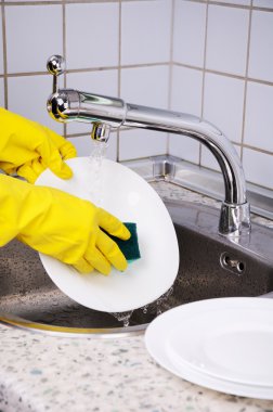 eldiven yıkama elinde WOMANS dikey 0908 plaka