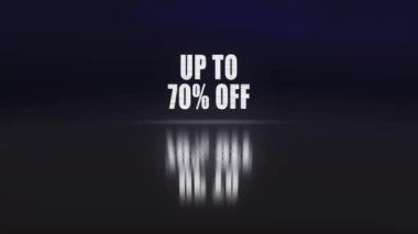 Kara Cuma videoda% 70 indirimli. Parıltı efektleri dönüştürme metni