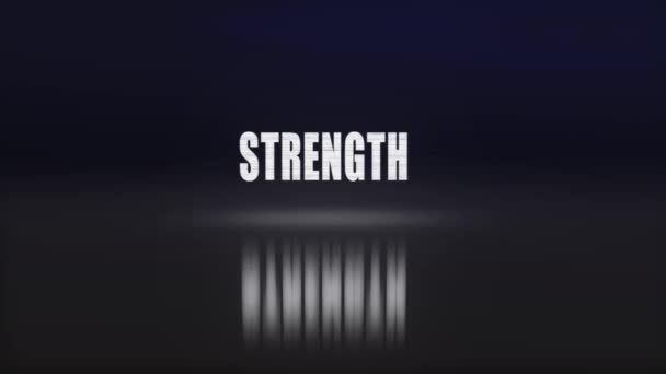 Strength Passion Results Glitch Effect Video Motivation Text — Stock video