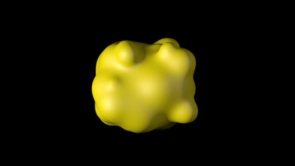 Abstract3D Animation Yellow Balls Black Background — Stock videók