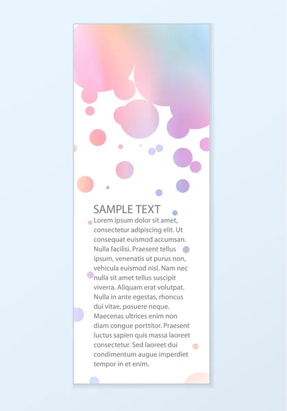 Abstract template with text and bubbles — Stock Vector