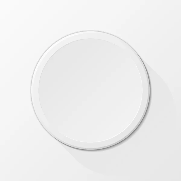 Círculo blanco vacío con sombras — Vector de stock