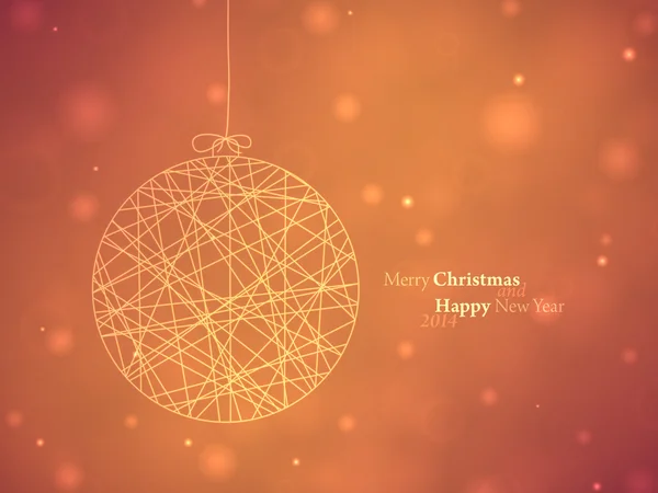 Weihnachten Hintergrund mit Funkeln und Weihnachtsdekoration — Stockvektor