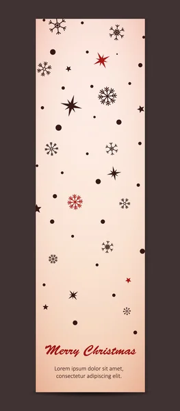 Merry Chrismtas banner com starst, pontos e flocos de neve —  Vetores de Stock