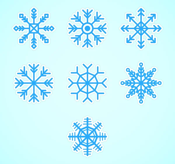 Vector copo de nieve azul — Vector de stock