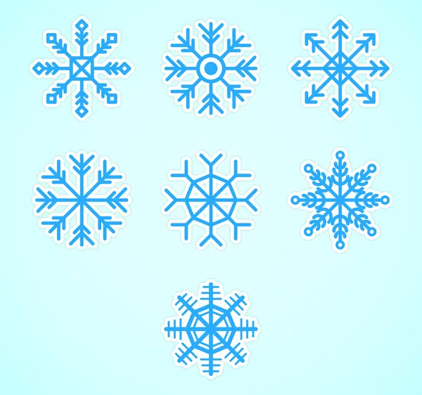 Vector copo de nieve azul Ilustración De Stock
