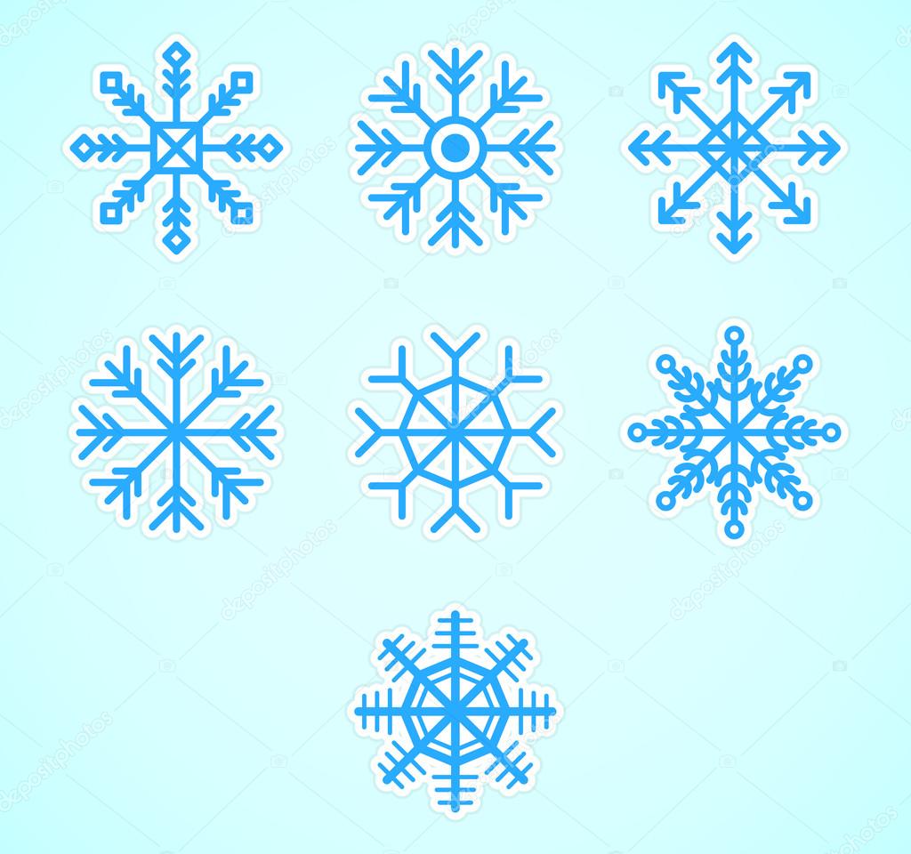 Blue snowflake vector