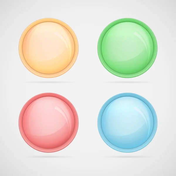 Set of glossy button vector — Stock Vector