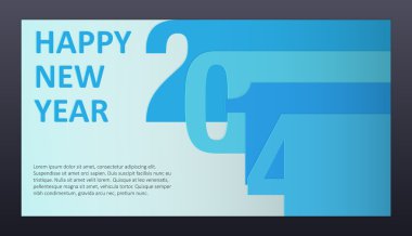 metin için yer ile mutlu yeni yıl vektör tebrik kartı