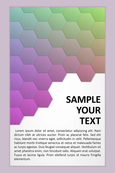 Abstract colorful vector template with polygons background — Stock Vector