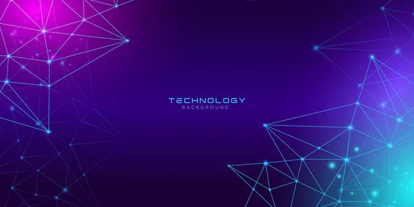 Antecedentes Tecnologia Rede Abstrata — Vetor de Stock