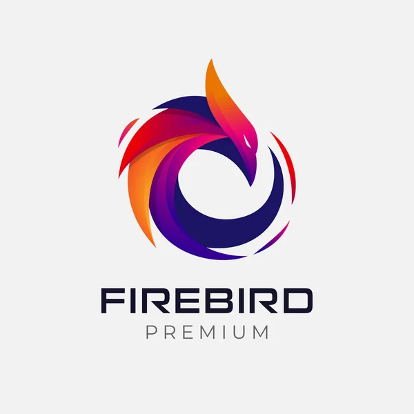 Абстрактный Логотип Феникса Многоцветный Логотип Птицы Огненной Абстракции — стоковый вектор