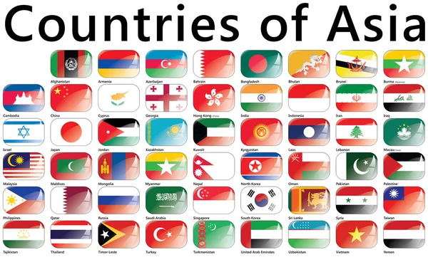 Países de Asia — Archivo Imágenes Vectoriales