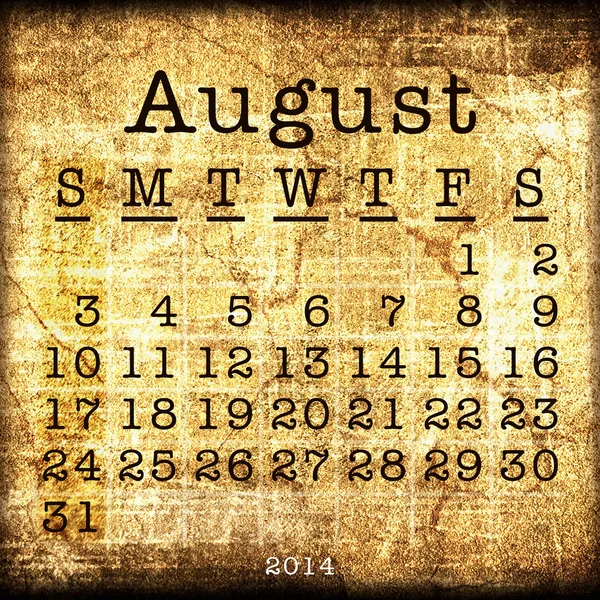 Old Calendar 2014 — Stock Photo, Image