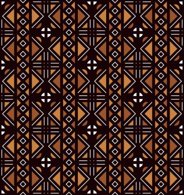 Afrika baskı kumaşı. Vektör Kusursuz Kabile Düzeni. Geleneksel Etnik El Çizim Süslemesi Tasarım Kumaşınız, Halı, Halı, Pareo, Paket