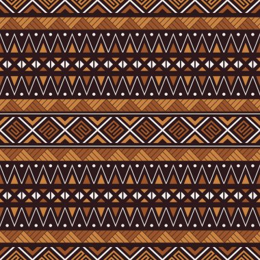 Afrika baskı kumaşı. Vektör Kusursuz Kabile Düzeni. Geleneksel Etnik El Çizim Süslemesi Tasarım Kumaşınız, Halı, Halı, Pareo, Paket