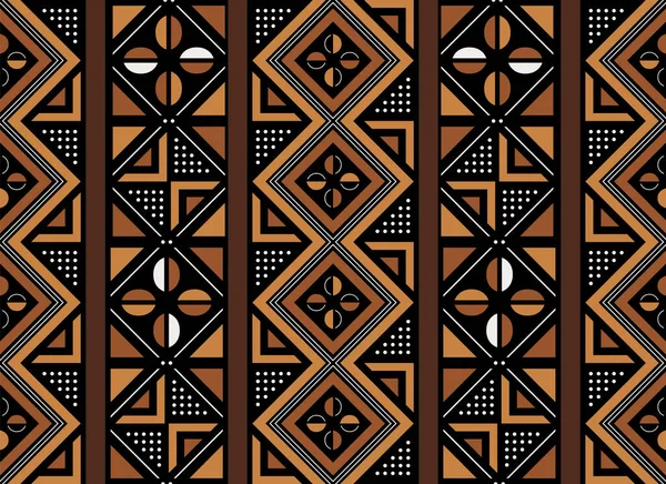 Afrikaanse Print Stof Vector Naadloos Stampatroon Traditionele Etnische Hand Getrokken — Stockvector