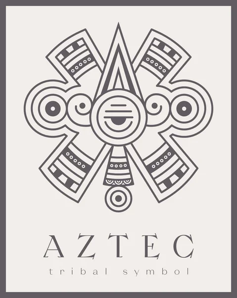 Elementi Vettoriali Tribali Aztechi Simboli Forme Etniche Design Logo Carte — Vettoriale Stock