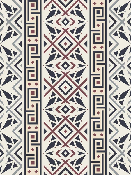 Kusursuz kabile düzeni. Etnik Geometrik Vektör Arkaplanı. Aztek, Maya veya İnka Tarzı