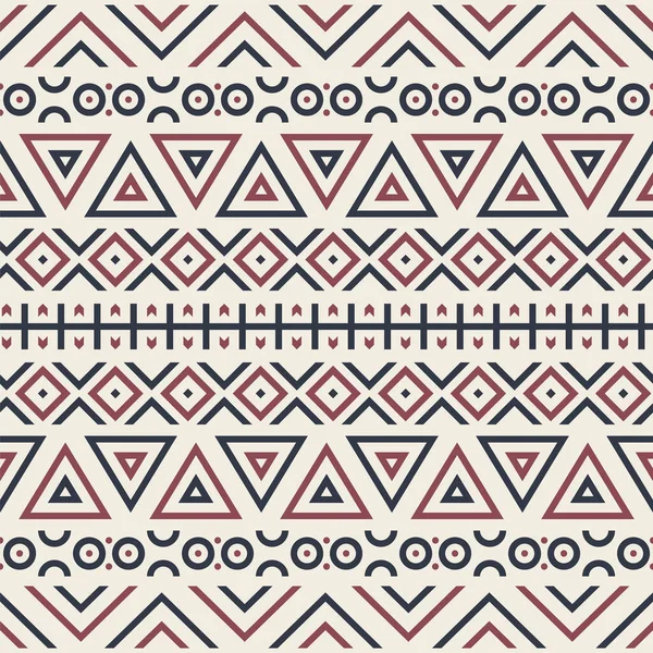 Tribal Seamless Pattern Inglés Vector Geométrico Étnico Antecedentes Estilo Azteca — Vector de stock