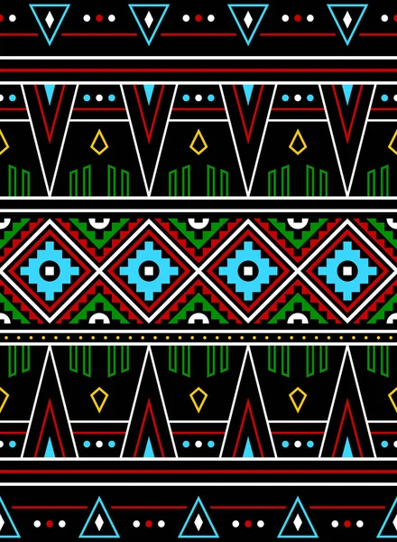 Tribal Seamless Pattern Inglés Vector Geométrico Étnico Antecedentes Estilo Azteca — Vector de stock