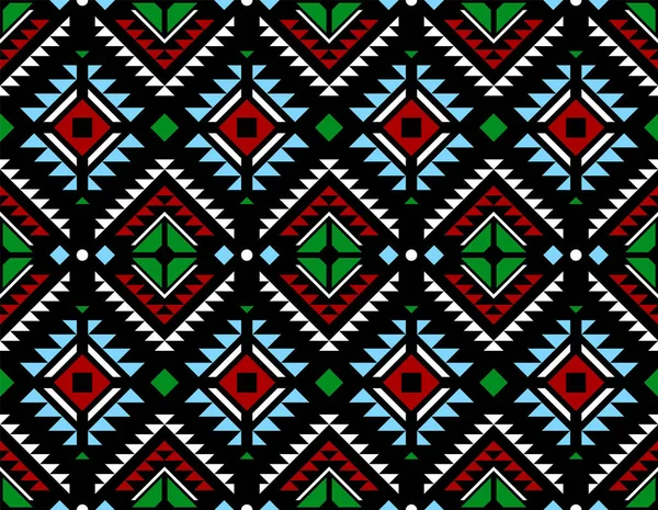 Tribal Seamless Pattern Inglés Vector Geométrico Étnico Antecedentes Estilo Azteca — Vector de stock