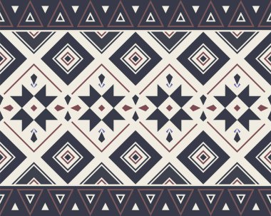 Kusursuz kabile düzeni. Etnik Geometrik Vektör Arkaplanı. Aztek, Maya veya İnka Tarzı