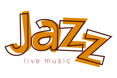 Caz Kavramı Müzik Retro Posteri. Reklam Afişi Tasarımı