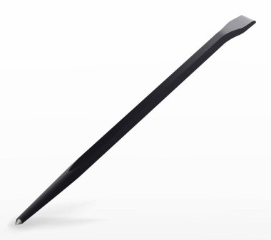 Siyah levye. Jemmy. Yıkım Çubuğu Beyaz Arkaplanda İzole Edildi