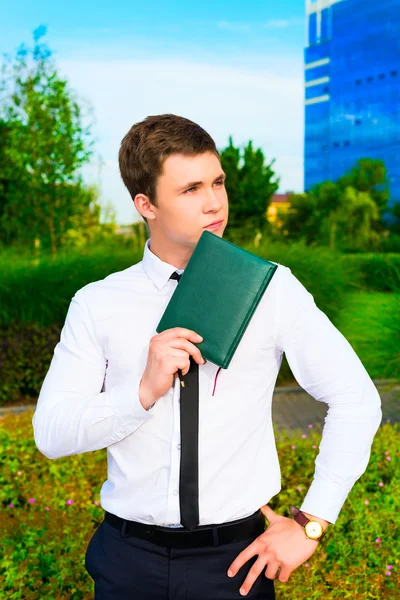 Pensive businessman — Stock Photo, Image