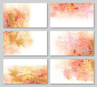 Turuncu renklerde kartvizit için sanatsal arka plan belirleme