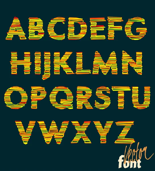 Decoratieve alfabet, kapitalen — Stockvector