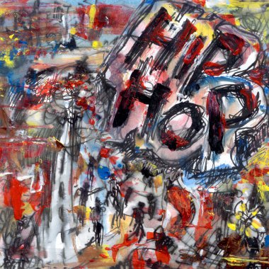 Hip hop abstract painting clipart