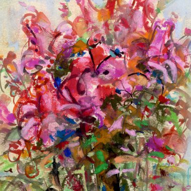 Gül ile yumuşak pastel boya,