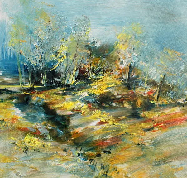 soyut manzara Yağlıboya Resim